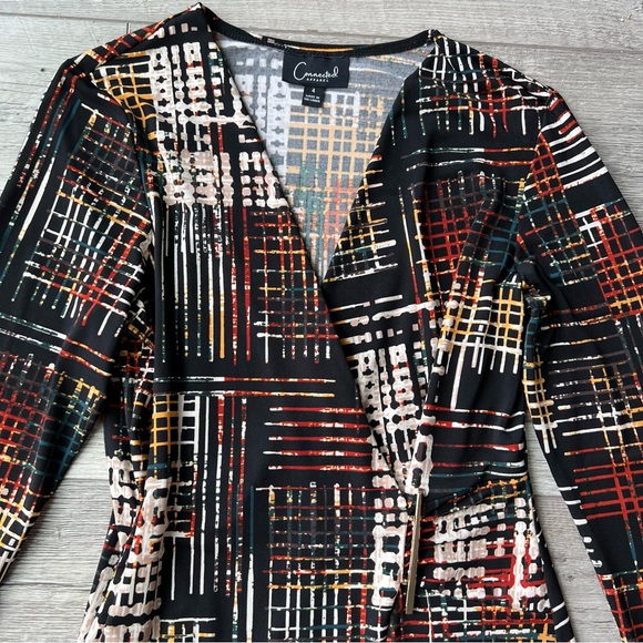 Connected Apparel Hardware Trim Surplice Dress - Picture 6 of 12